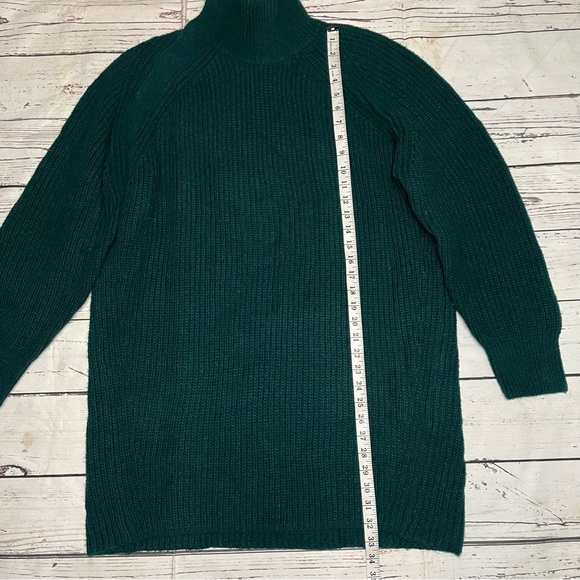 Woolen Bloom Women's Turtleneck Sweater Dress Mini Button Knit Sweaters - Picture 10 of 13
